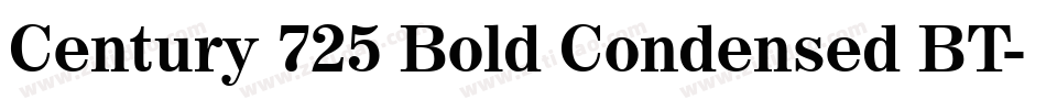 Century 725 Bold Condensed BT字体转换